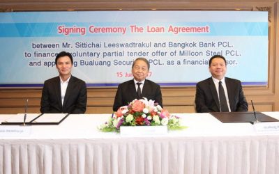 ธนาคารกรุงเทพ อนุมัติวงเงินสินเชื่อจำนวน 2,200 ล้านบาท ให้กับนายสิทธิชัย ลีสวัสดิ์ตระกูล ซื้อหุ้น ‘มิลล์คอน สตีล’