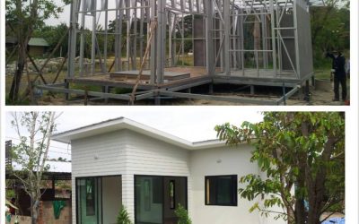 บ้านหลังน้อยสร้างเร็ว กับระบบ STEEL FRAME ใช้เหล็กกล่องสร้าง